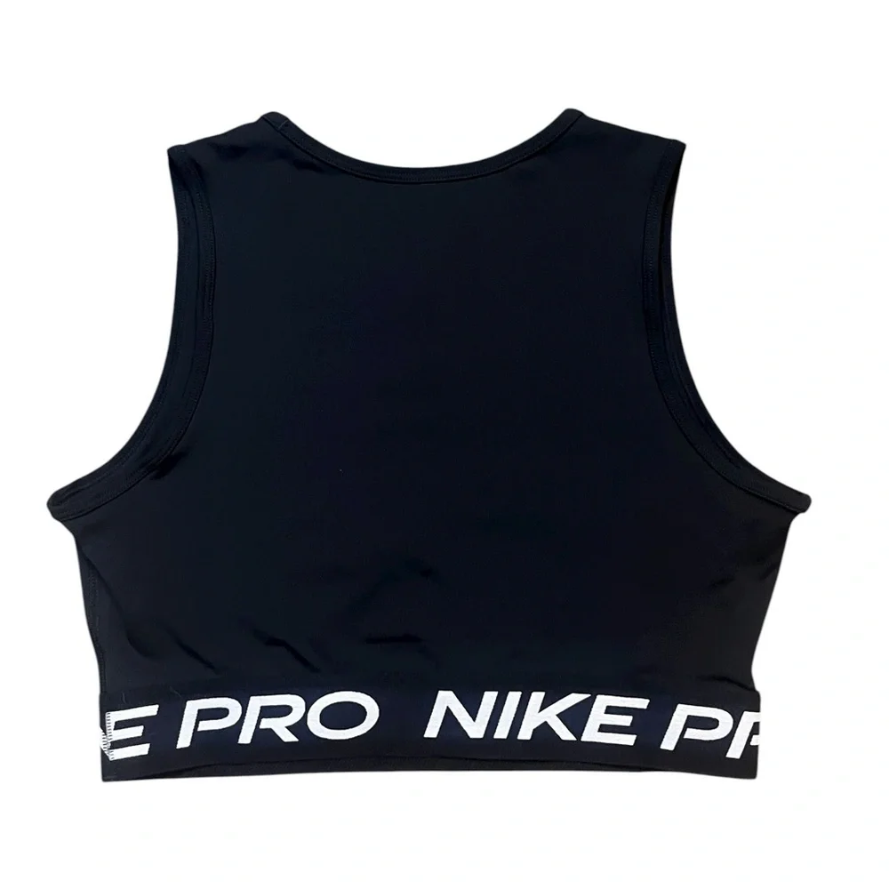 Nike Pro Size Medium Women's Dri-FIT Cropped Training Tank Black